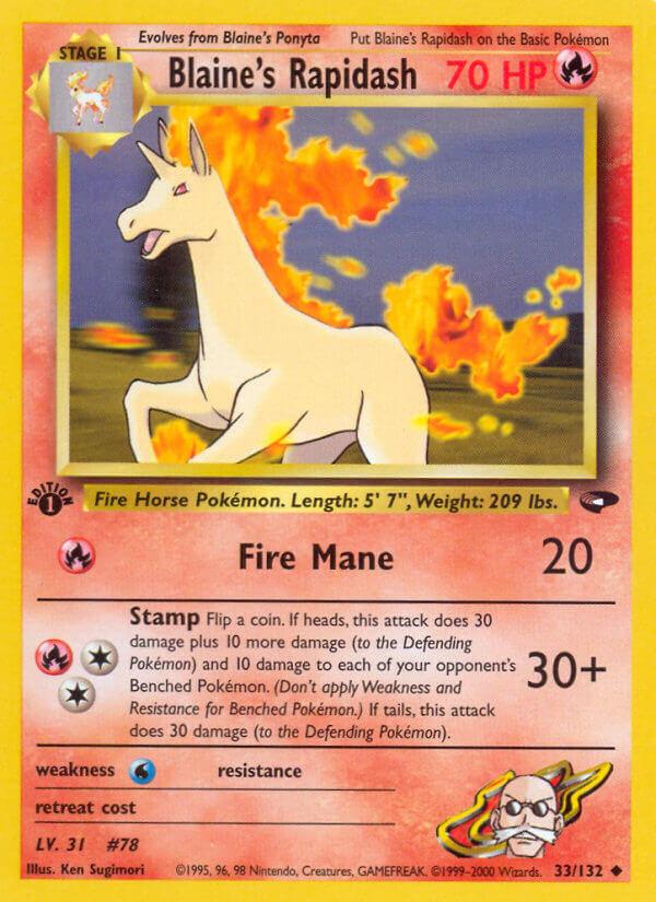 Carte Pokémon: Blaine's Rapidash [Galopa d'Auguste]