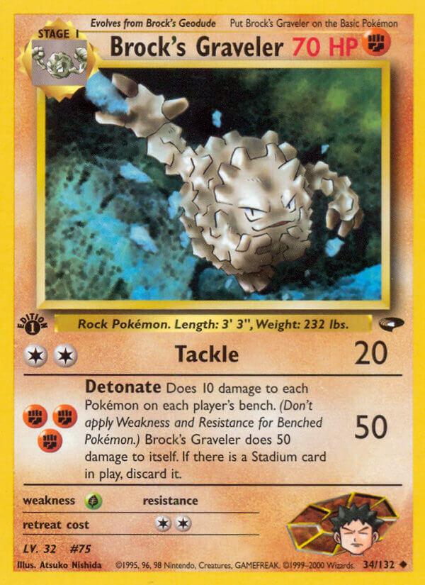 Carte Pokémon: Brock's Graveler [Gravalanch de Pierre]