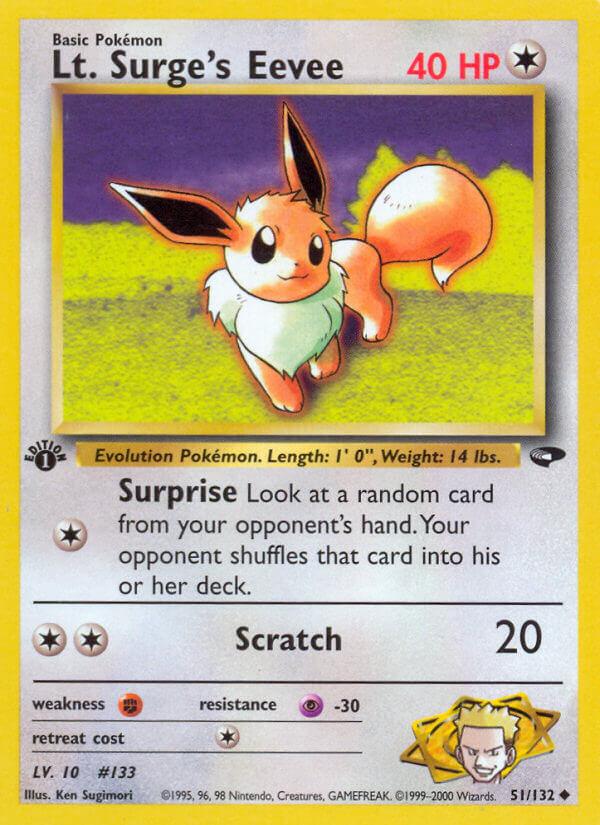 Carte Pokémon: Lt. Surge's Eevee [Évoli de Major Bob]