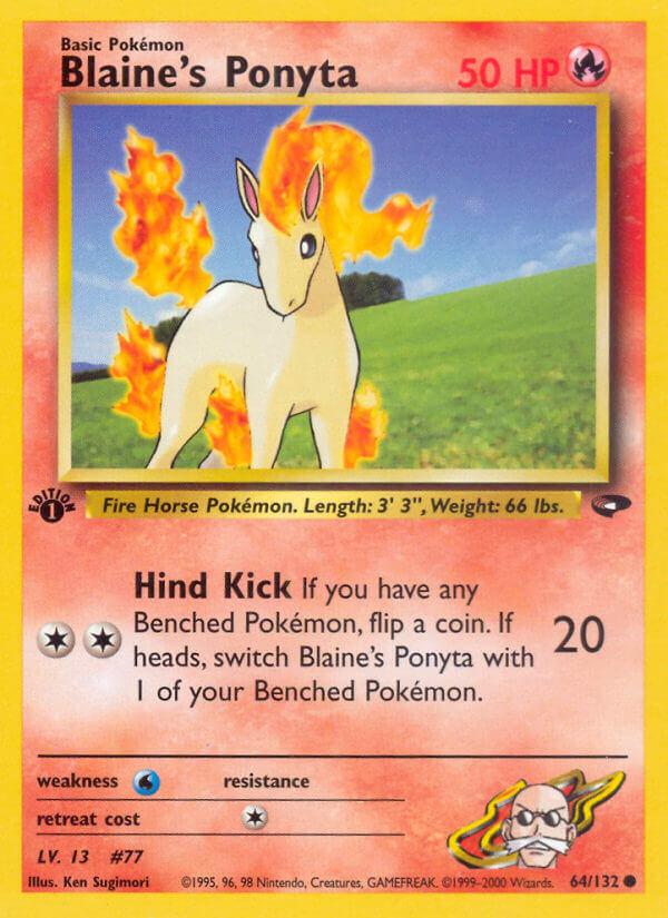 Carte Pokémon: Blaine's Ponyta [Ponyta d'Auguste]