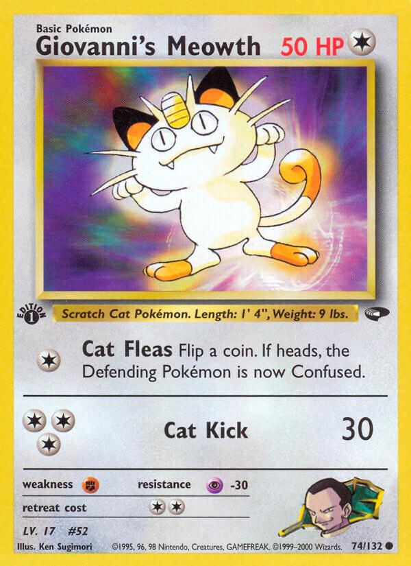 Carte Pokémon: Giovanni's Meowth [Miaouss de Giovanni]