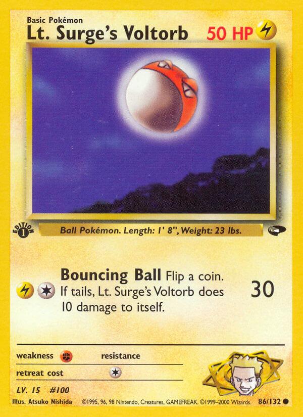 Carte Pokémon: Lt. Surge's Voltorb [Voltorbe de Major Bob]