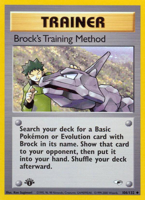 Carte Pokémon: Brock's Training Method [Méthode D'Entraînement de Pierre]