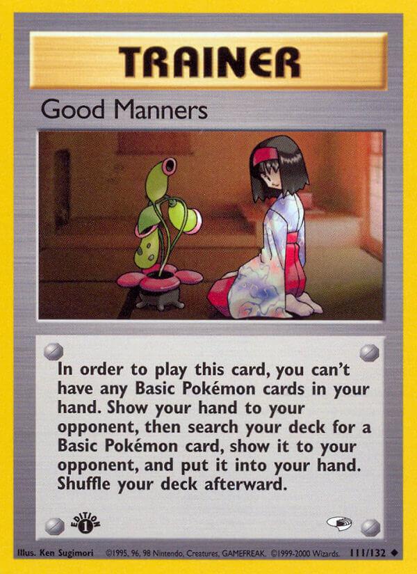 Carte Pokémon: Good Manners [Bonnes Manières]