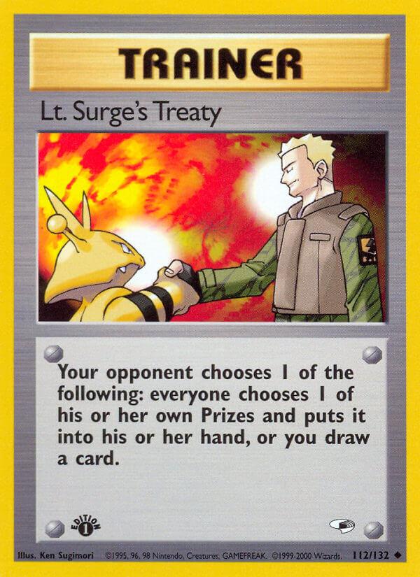 Carte Pokémon: Lt. Surge's Treaty [Traité de Major Bob]