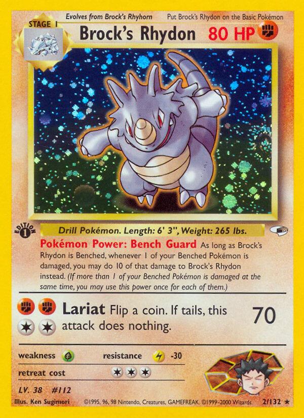 Carte Pokémon: Brock's Rhydon [Rhinoféros de Pierre]