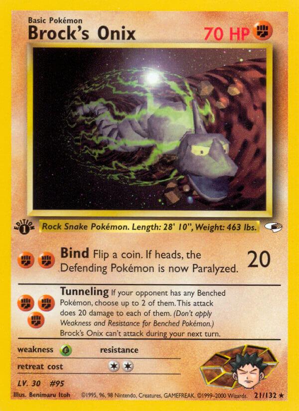 Carte Pokémon: Brock's Onix [Onix de Pierre]