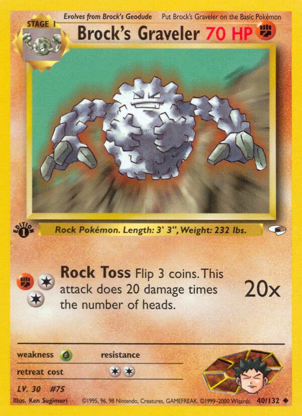 Carte Pokémon: Brock's Graveler [Gravalanch de Pierre]