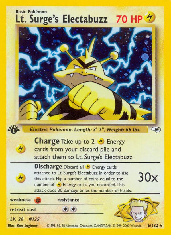 Carte Pokémon: Lt. Surge's Electabuzz [Élektek de Major Bob]