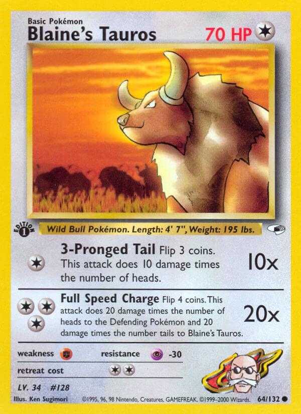 Carte Pokémon: Blaine's Tauros [Tauros d'Auguste]