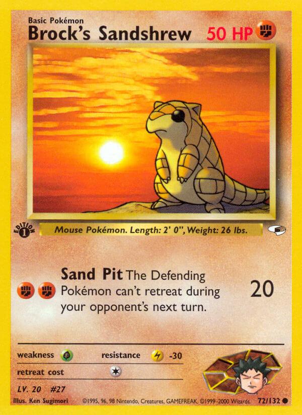 Carte Pokémon: Brock's Sandshrew [Sabelette de Pierre]