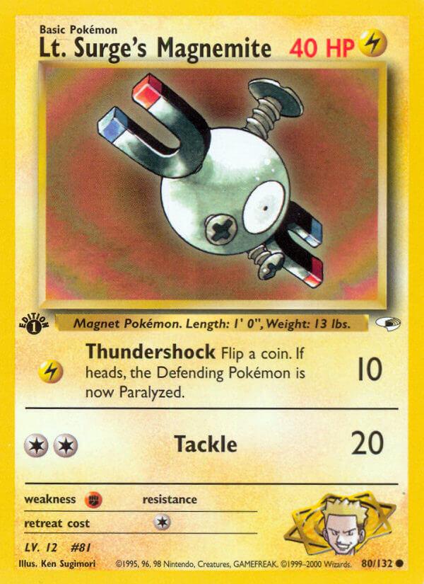 Carte Pokémon: Lt. Surge's Magnemite [Magnéti de Major Bob]