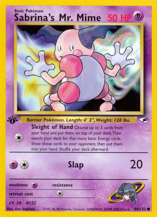 Carte Pokémon: Sabrina's Mr. Mime [M. Mime de Morgane]