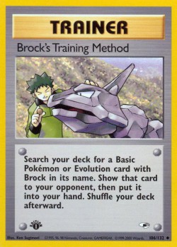 Carte Pokémon: Brock's Training Method