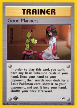 Carte Pokémon: Good Manners