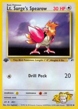 Carte Pokémon: Lt. Surge's Spearow