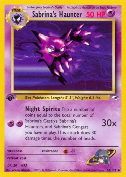 Carte Pokémon: Sabrina's Haunter