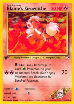 Carte Pokémon: Blaine's Growlithe