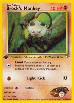 Carte Pokémon: Brock's Mankey