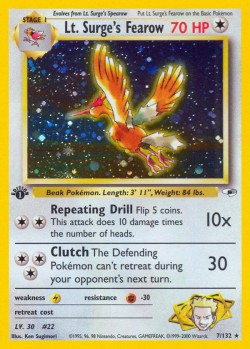 Carte Pokémon: Lt. Surge's Fearow