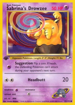 Carte Pokémon: Sabrina's Drowzee