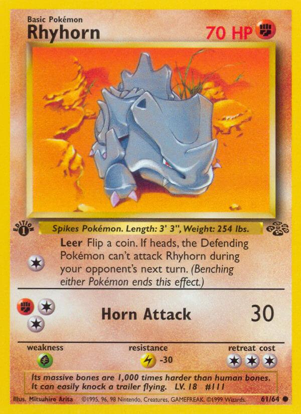 Carte Pokémon: Rhyhorn [Rhinocorne]