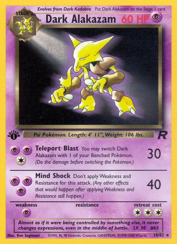 Carte Pokémon: Dark Alakazam [Alakazam obscur]