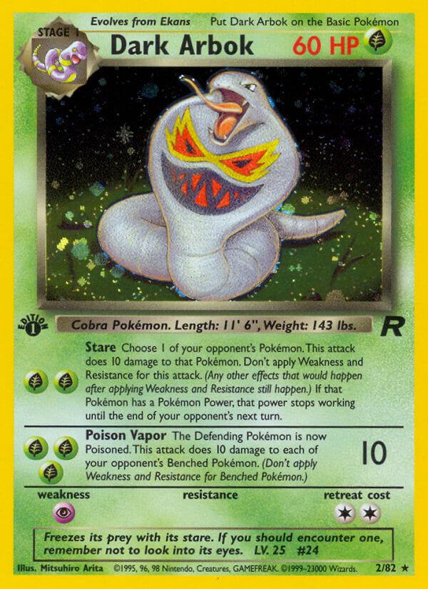 Carte Pokémon: Dark Arbok [Arbok obscur]