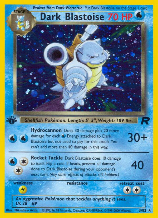 Carte Pokémon: Dark Blastoise [Tortank obscur]