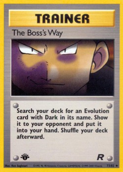 Carte Pokémon: The Boss's Way