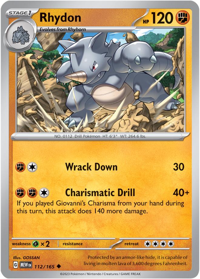 Carte Pokémon: Rhydon [Rhinoféros]