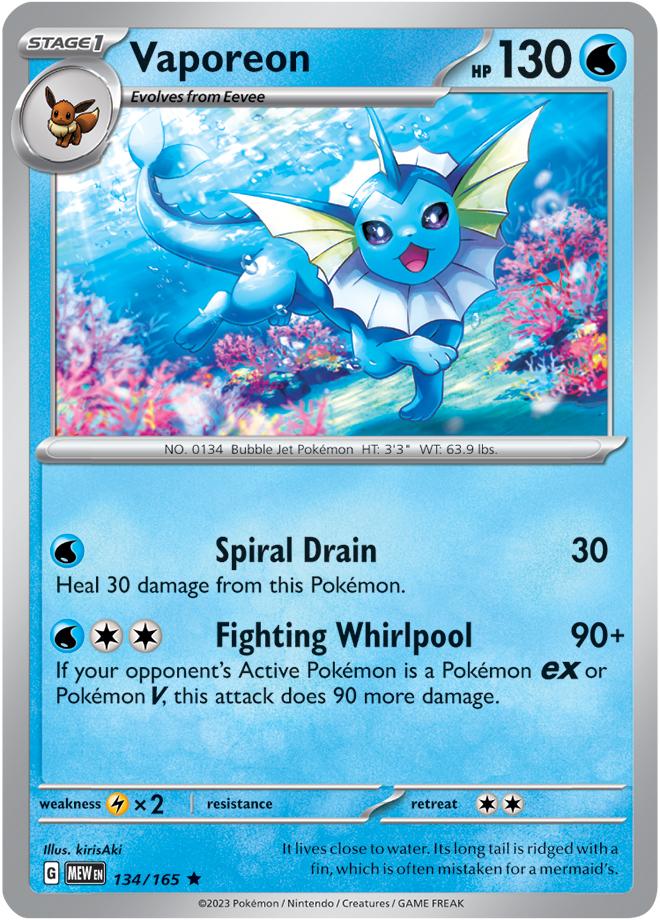 Carte Pokémon: Vaporeon [Aquali]