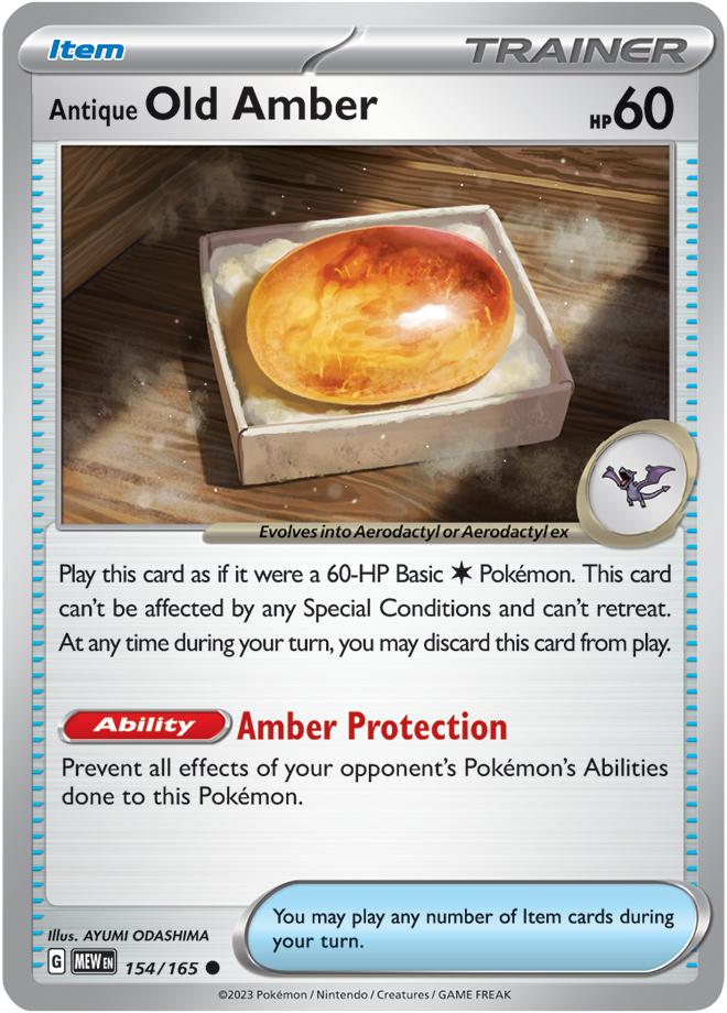 Carte Pokémon: Antique Old Amber [Vieil Ambre Ancien]