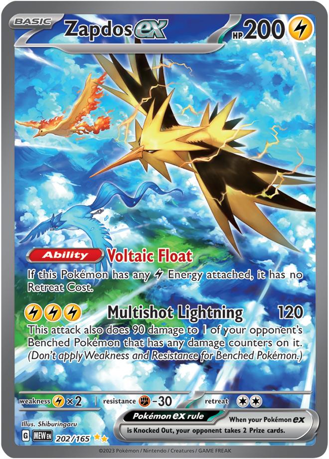 Carte Pokémon: Zapdos ex [Électhor ex]