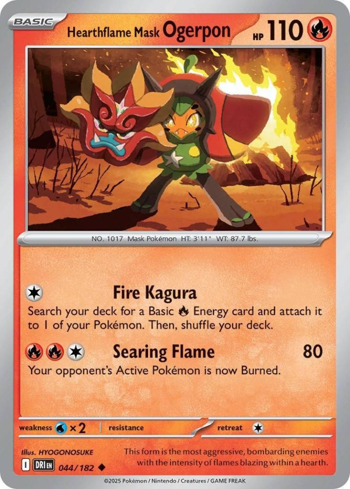 Carte Pokémon: Hearthflame Mask Ogerpon [Ogerpon Masque du Fourneau]