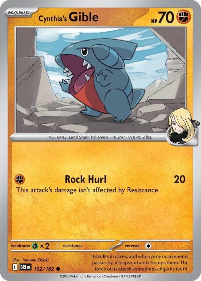 Carte Pokémon: Cynthia's Gible [Griknot de Cynthia]