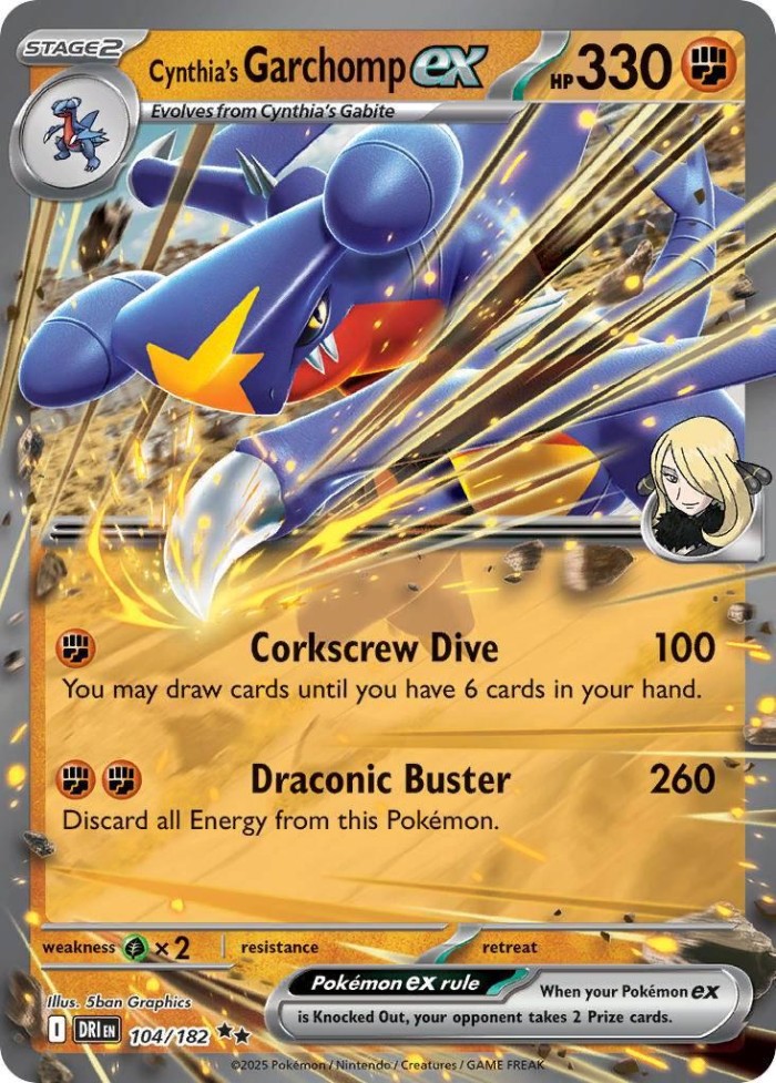 Carte Pokémon: Cynthia's Garchomp ex [Carchacrok ex de Cynthia]