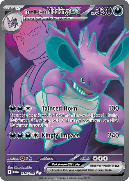 Carte Pokémon: Team Rocket's Nidoking ex [Nidoking ex de la Team Rocket]