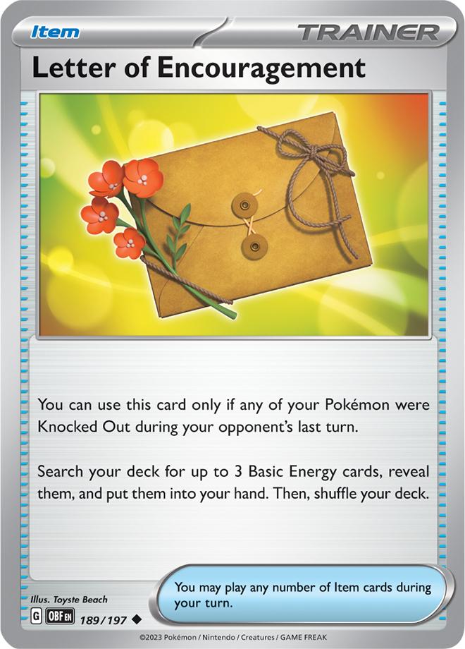 Carte Pokémon: Letter of Encouragement [Lettre d'Encouragement]