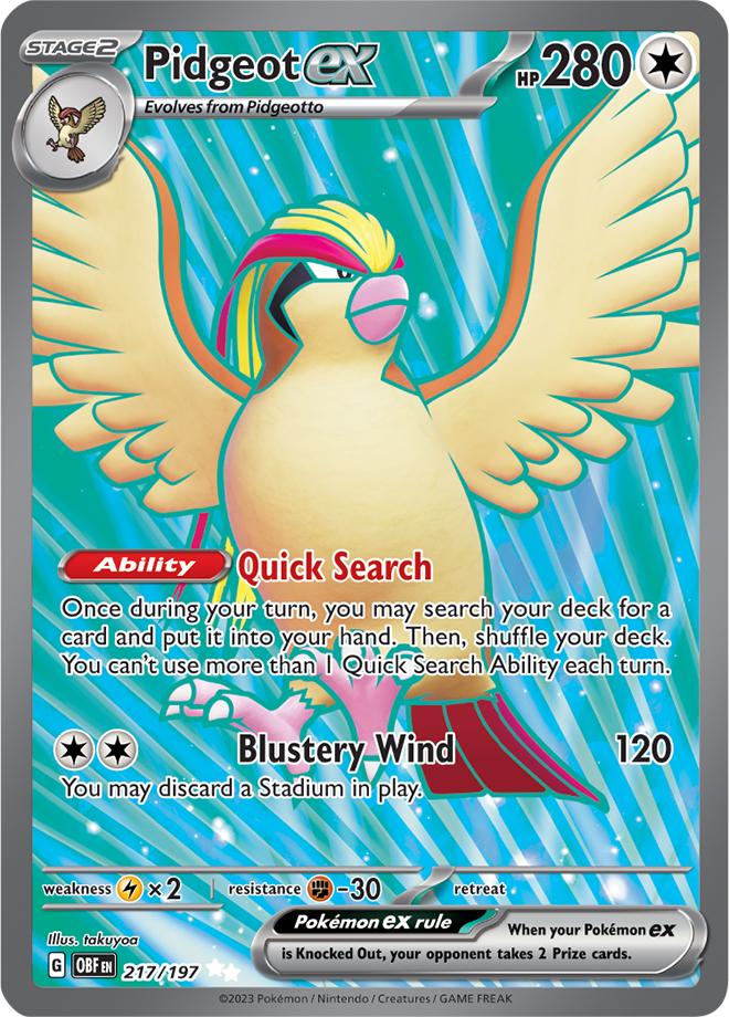 Carte Pokémon: Pidgeot ex [Roucarnage ex]