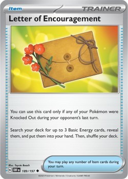 Carte Pokémon: Letter of Encouragement