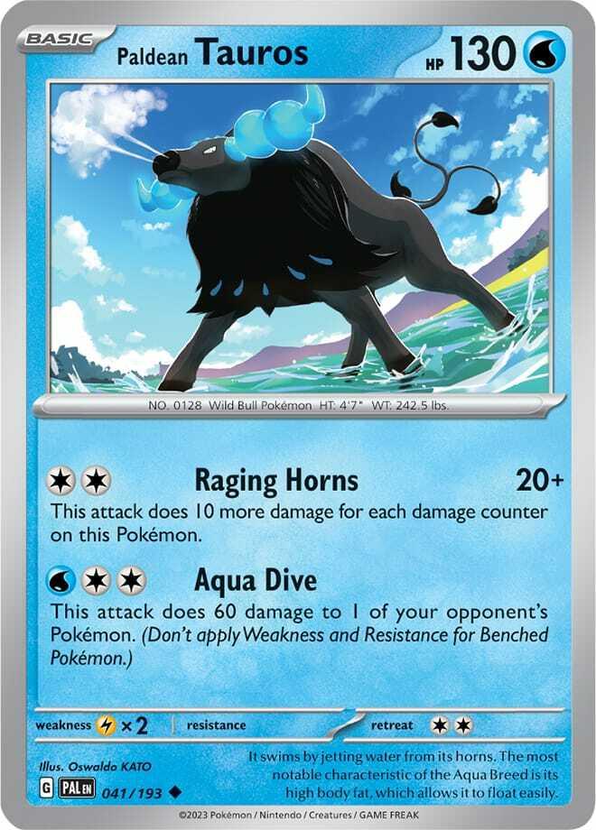 Carte Pokémon: Paldean Tauros [Tauros de Paldea]