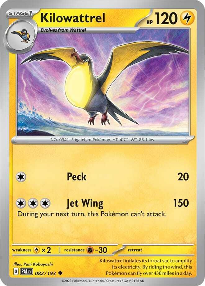 Carte Pokémon: Kilowattrel [Fulgulairo]