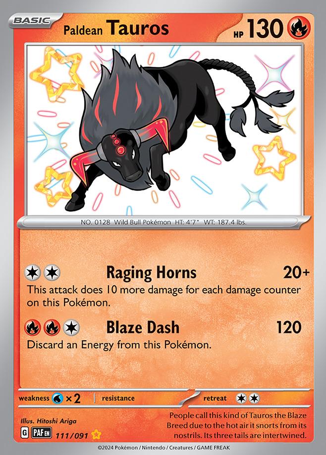 Carte Pokémon: Paldean Tauros [Tauros de Paldea]