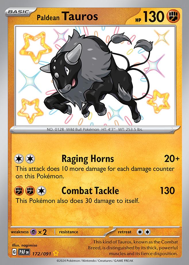 Carte Pokémon: Paldean Tauros [Tauros de Paldea]