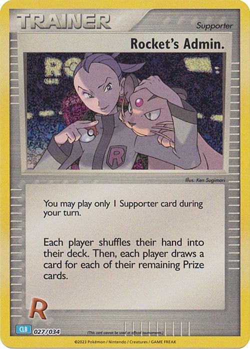 Carte Pokémon: Rocket's Admin. [Admin Rocket]