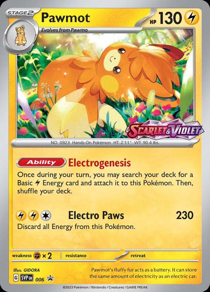 Carte Pokémon: Pawmot [Pohmarmotte]