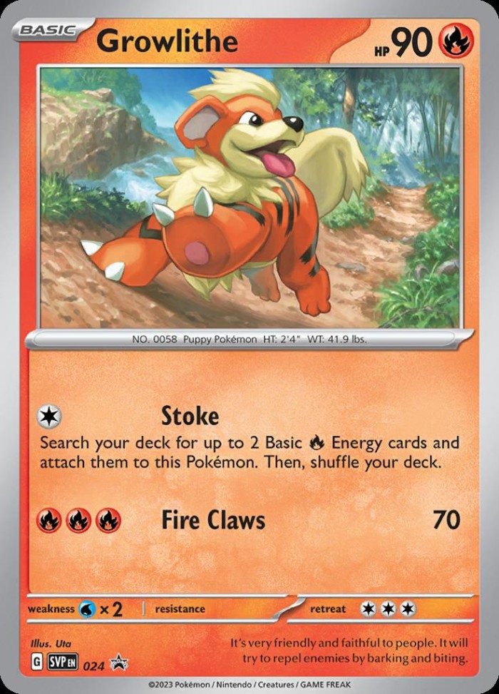 Carte Pokémon: Growlithe [Caninos]