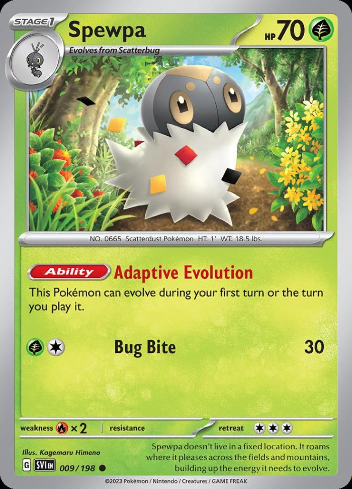 Carte Pokémon: Spewpa [Pérégrain]