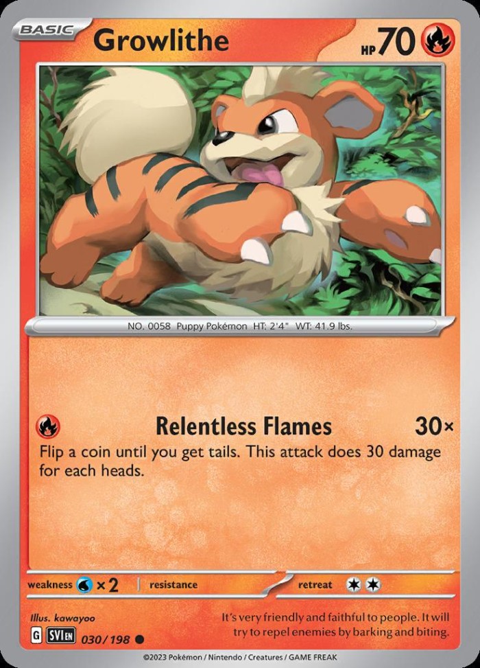 Carte Pokémon: Growlithe [Caninos]